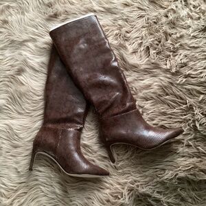 Marlo Tall Boots 3 inch Heel, Size 8M, Multi Colored New